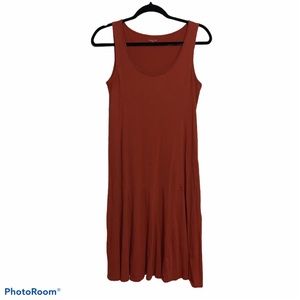 Garnet hill Burnt Orange Cotton Dress